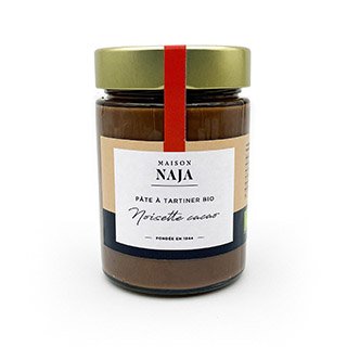 Pâtes à tartiner Noisette/Cacao de la Maison Naja 360g