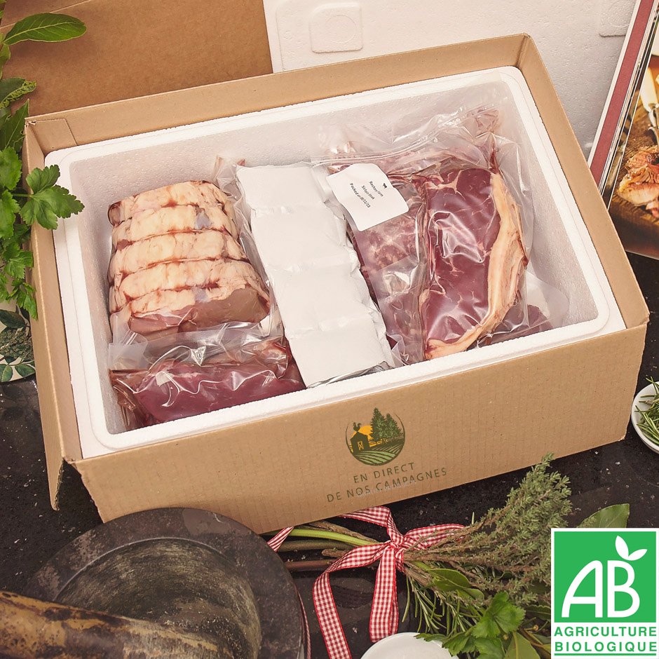 Colis de viandes BIO direct producteur 3kg5 mixte