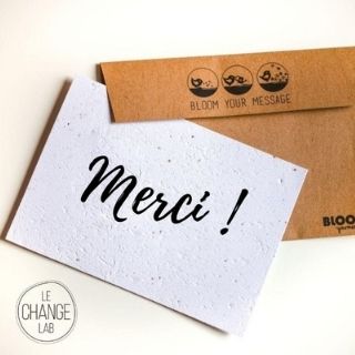 Carte de vœux à planter ( Merci )