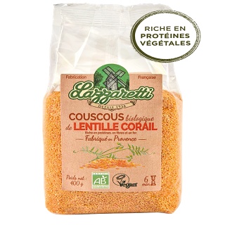 Couscous de lentilles corail Lazzaretti 400 g (Avignon 84)