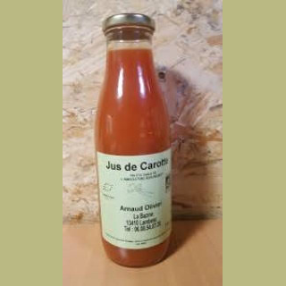 Jus de carottes 75 cl d'Oilvier Arnaud (Lambesc 13)