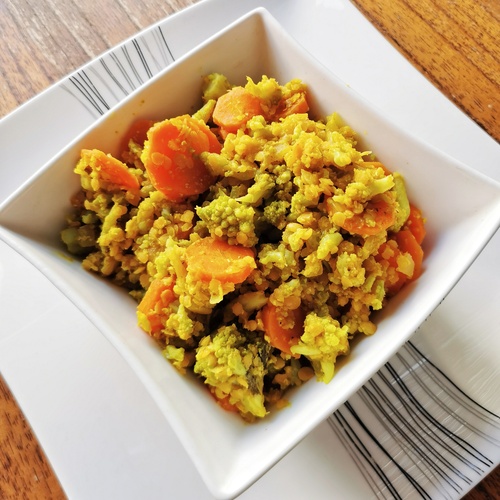 Chou Romanesco et ses légumes : version chaude, et version froide !